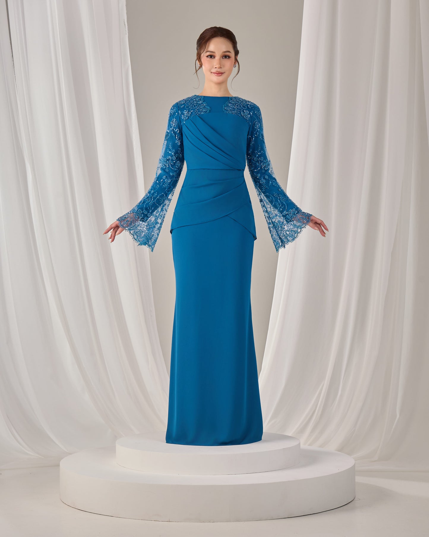 NARISSA DRESS (TEAL BLUE)