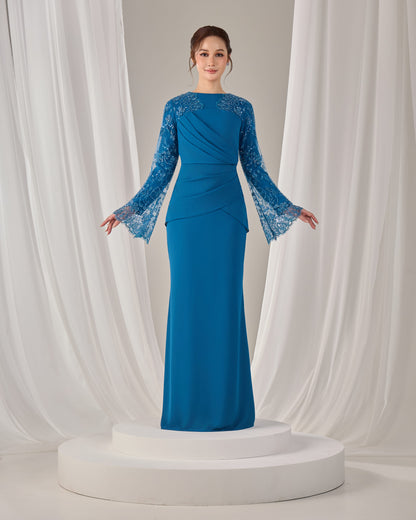 NARISSA DRESS (TEAL BLUE)