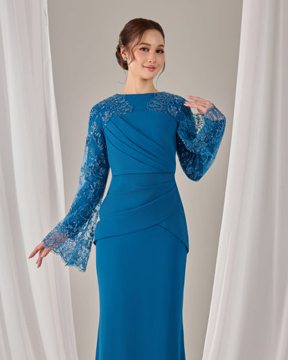 NARISSA DRESS (TEAL BLUE)