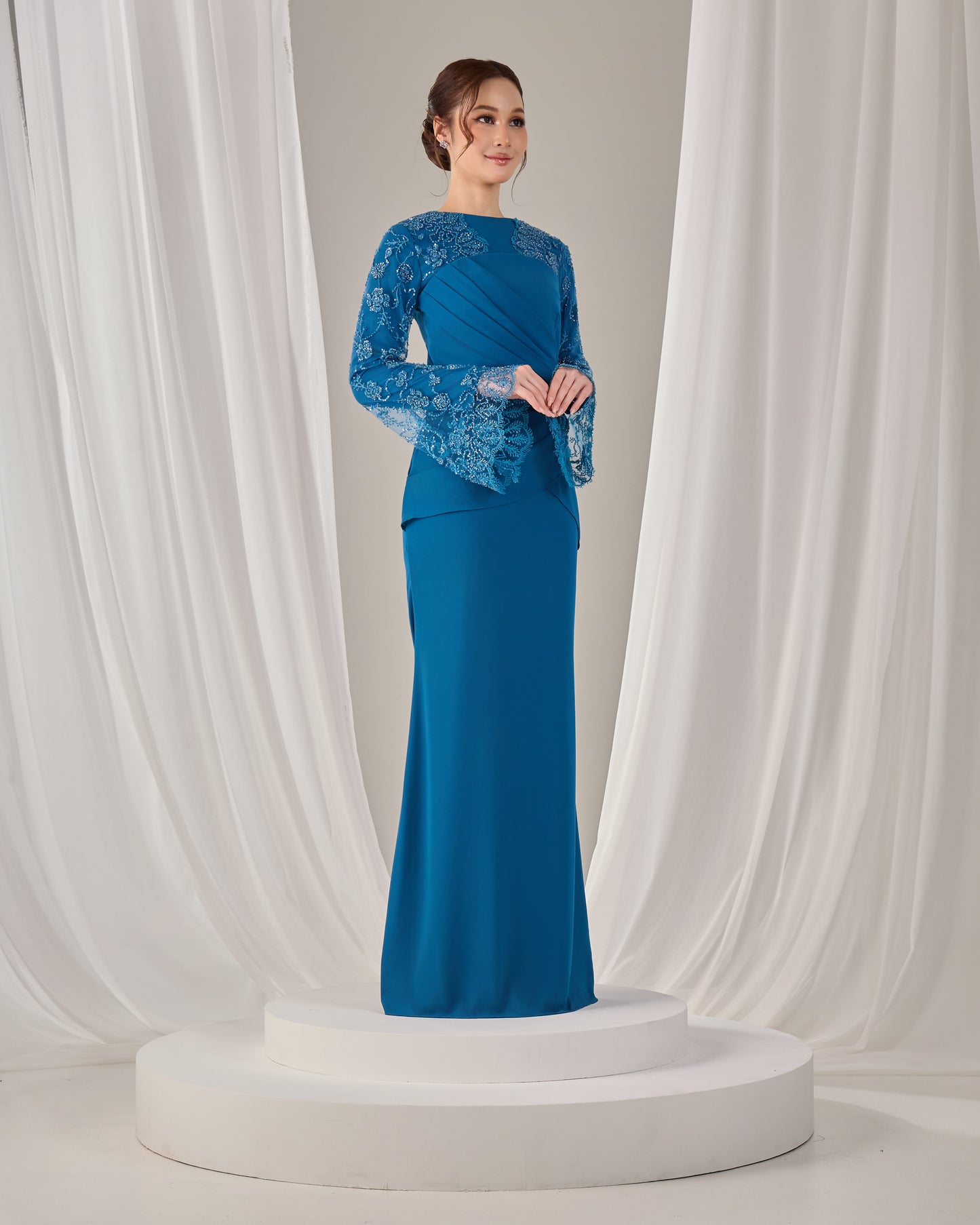 NARISSA DRESS (TEAL BLUE)