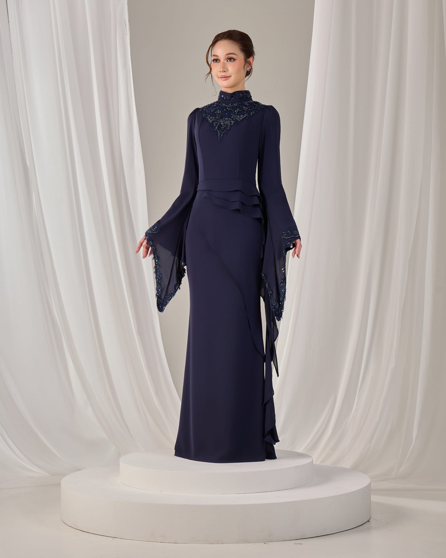 AVELIA DRESS (NAVY BLUE)
