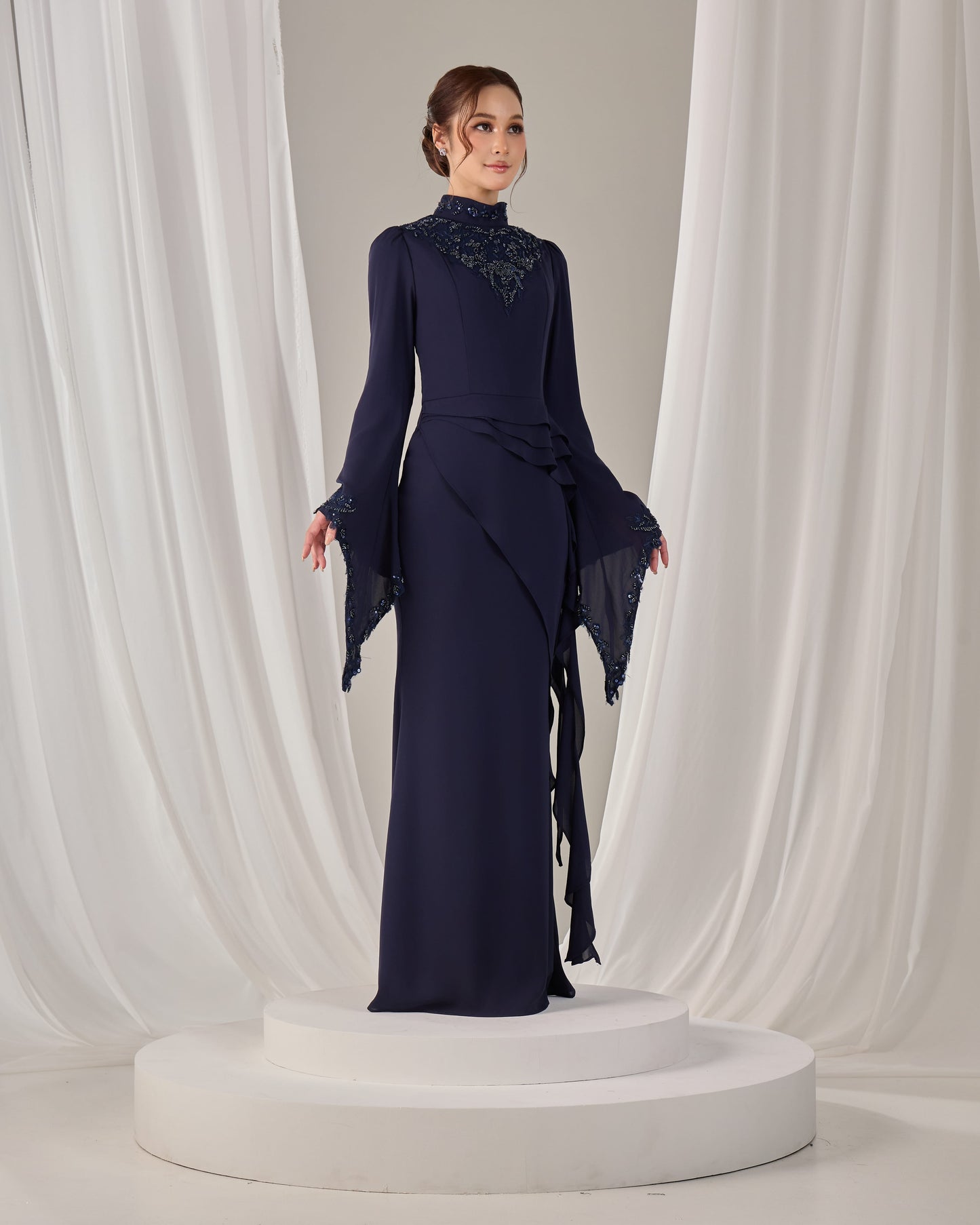 AVELIA DRESS (NAVY BLUE)