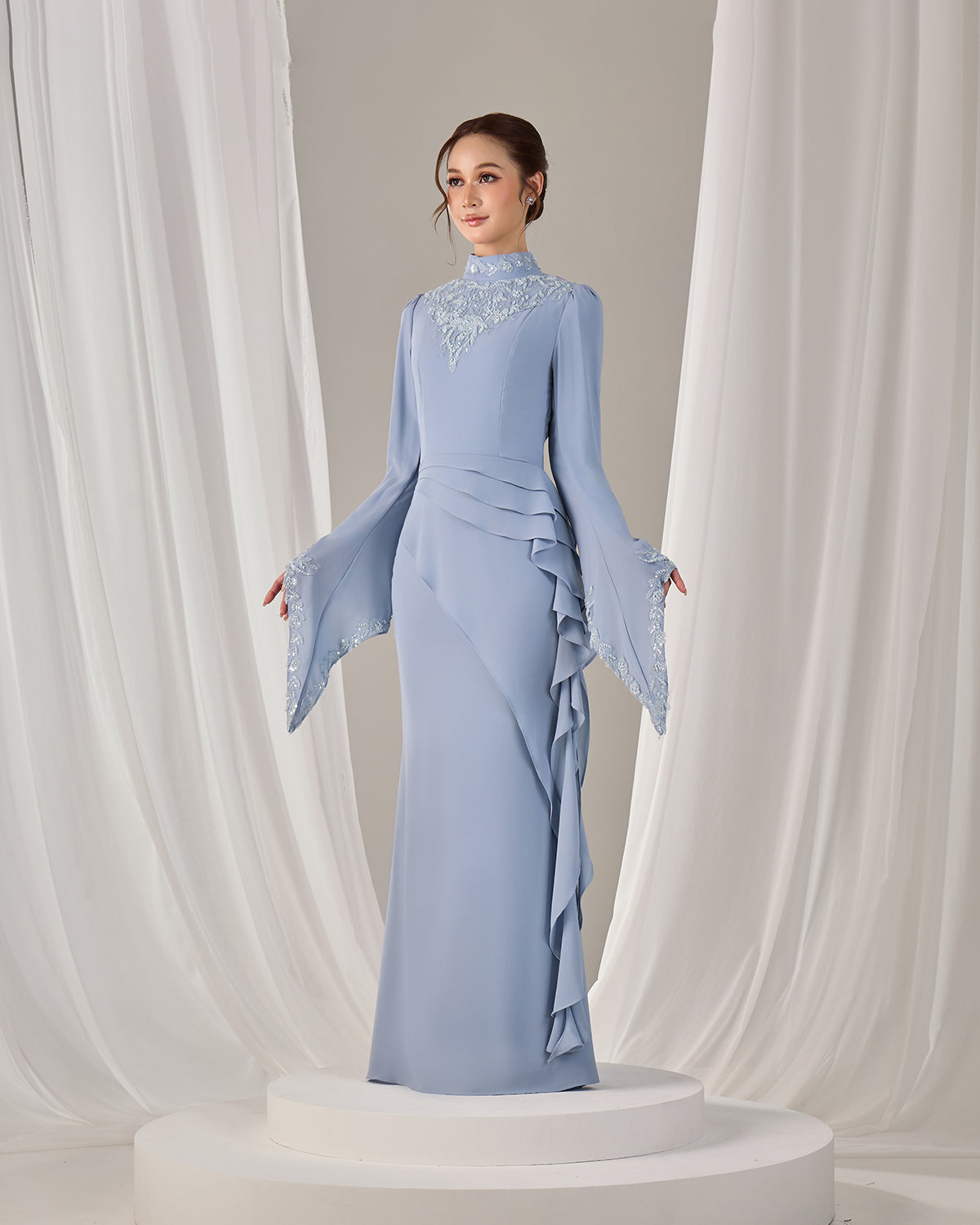 AVELIA DRESS (ASH BLUE)