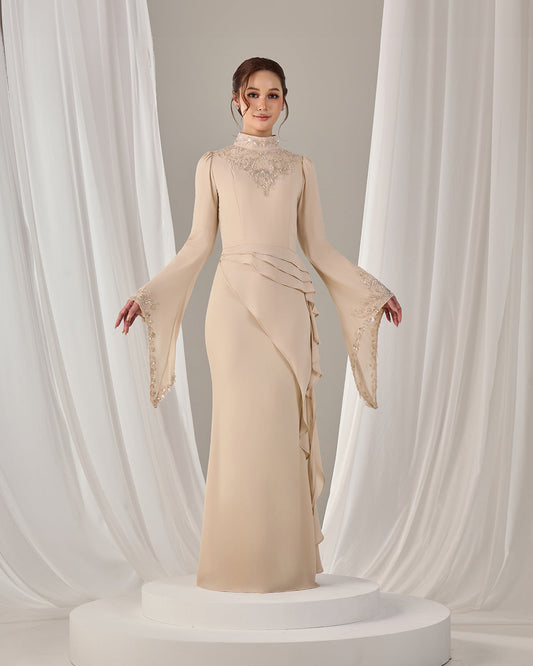MINOR DEFECT AVELIA DRESS (CHAMPAGNE)
