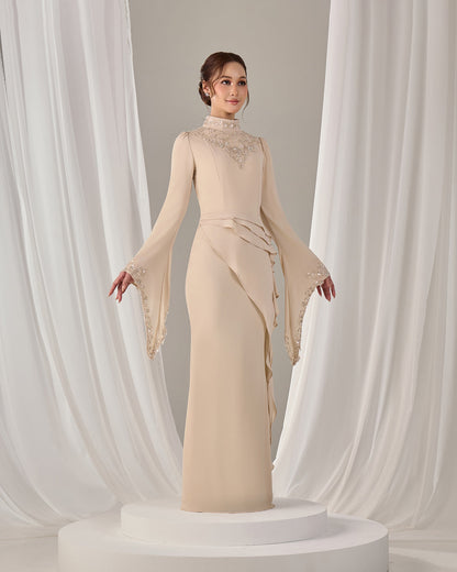 MINOR DEFECT AVELIA DRESS (CHAMPAGNE)