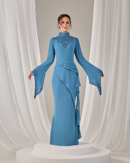 MINOR DEFECT AVELIA DRESS (DIAMOND TEAL BLUE)