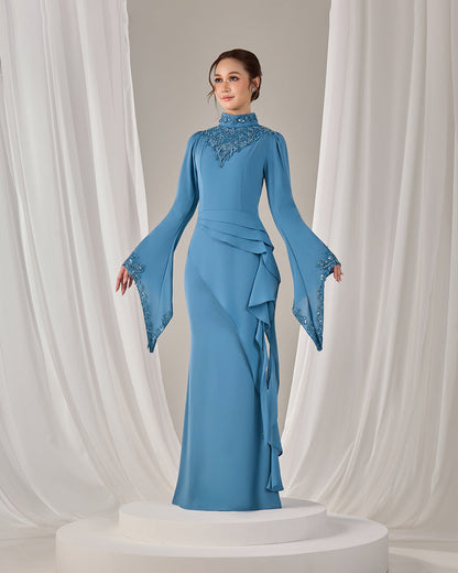 MINOR DEFECT AVELIA DRESS (DIAMOND TEAL BLUE)
