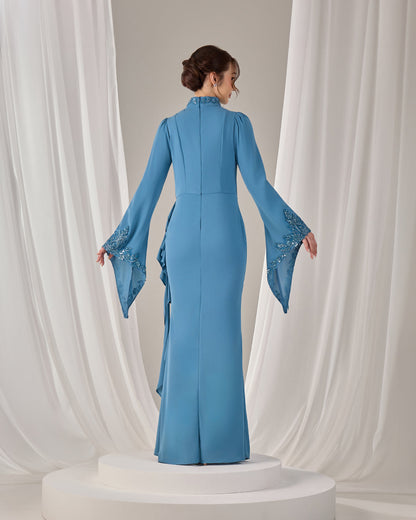 MINOR DEFECT AVELIA DRESS (DIAMOND TEAL BLUE)