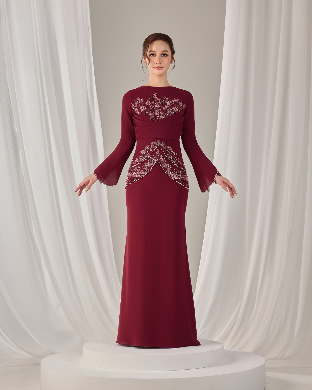 MINOR DEFECT NELLY DRESS (BURGUNDY)