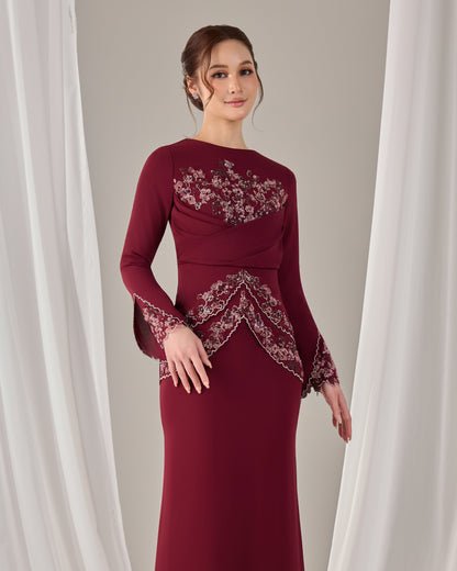 MINOR DEFECT NELLY DRESS (BURGUNDY)