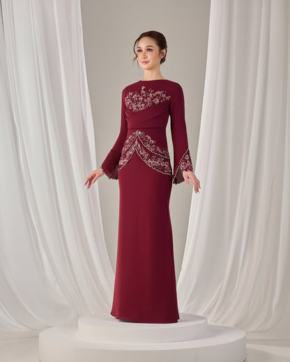 MINOR DEFECT NELLY DRESS (BURGUNDY)