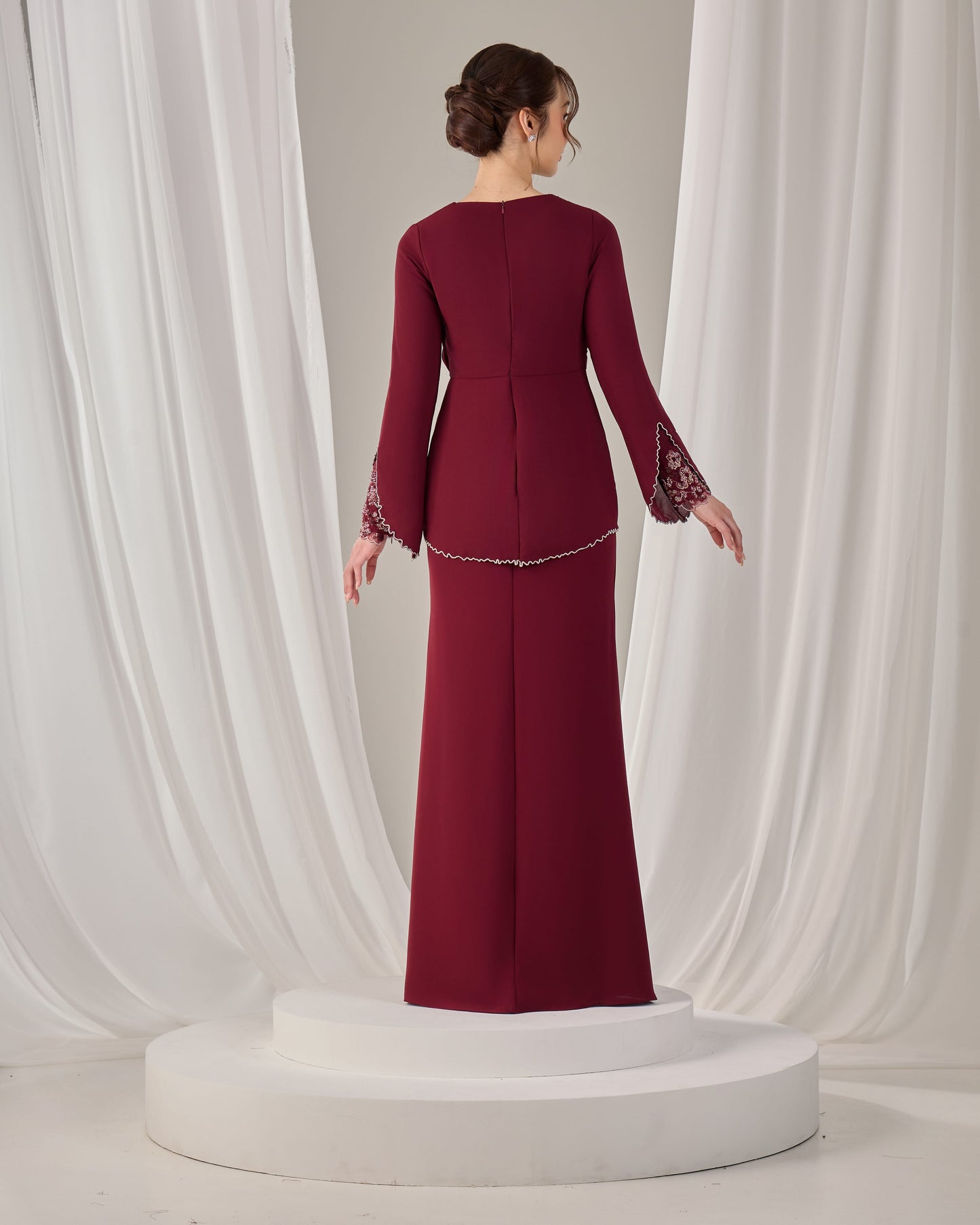 NELLY DRESS (BURGUNDY)