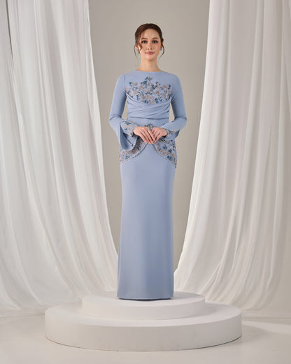 NELLY DRESS (ASH BLUE)