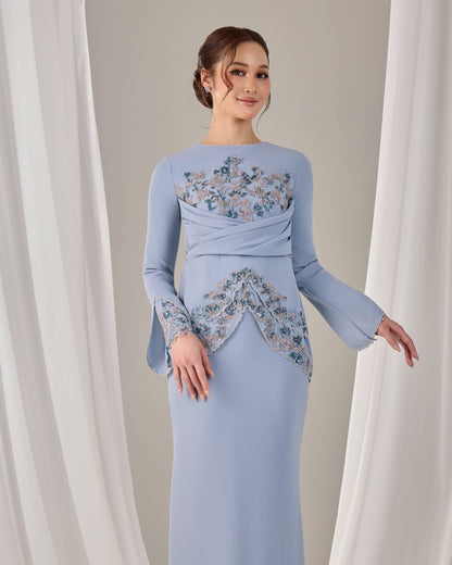 NELLY DRESS (ASH BLUE)