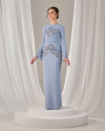 NELLY DRESS (ASH BLUE)