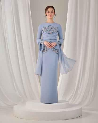 NELLY DRESS (ASH BLUE)