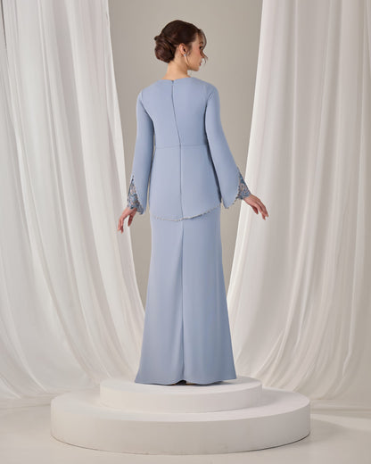 NELLY DRESS (ASH BLUE)