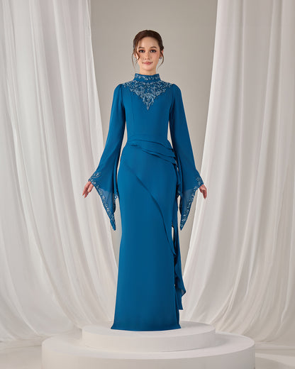 AVELIA DRESS (TEAL BLUE)