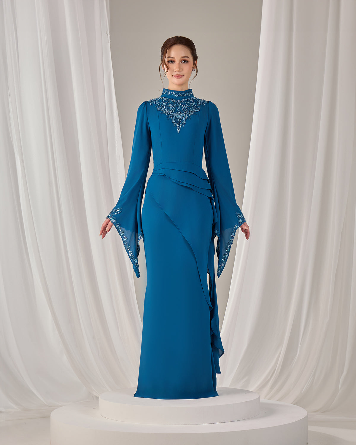 AVELIA DRESS (TEAL BLUE)