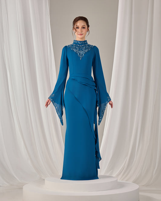 AVELIA DRESS (TEAL BLUE)