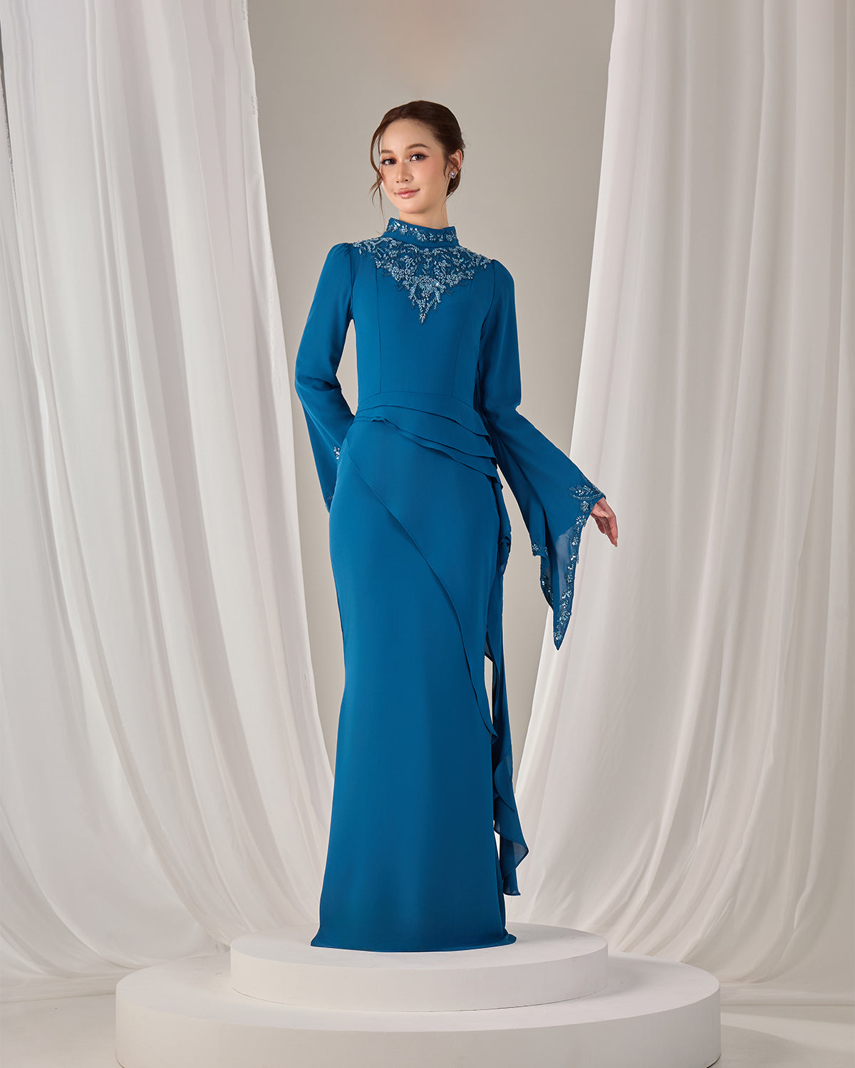 AVELIA DRESS (TEAL BLUE)