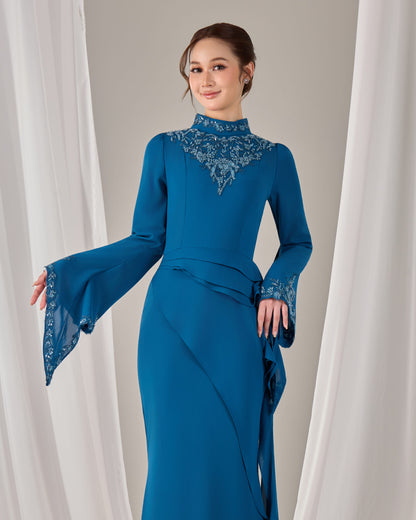 AVELIA DRESS (TEAL BLUE)
