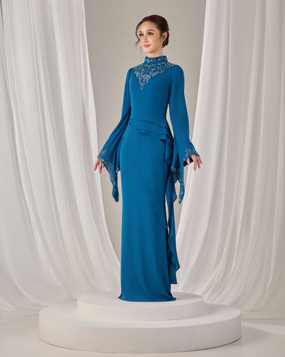 AVELIA DRESS (TEAL BLUE)