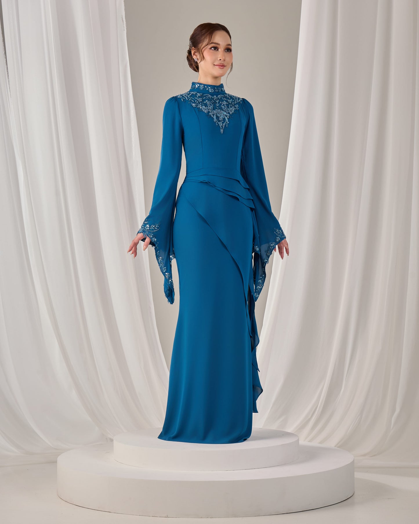 AVELIA DRESS (TEAL BLUE)