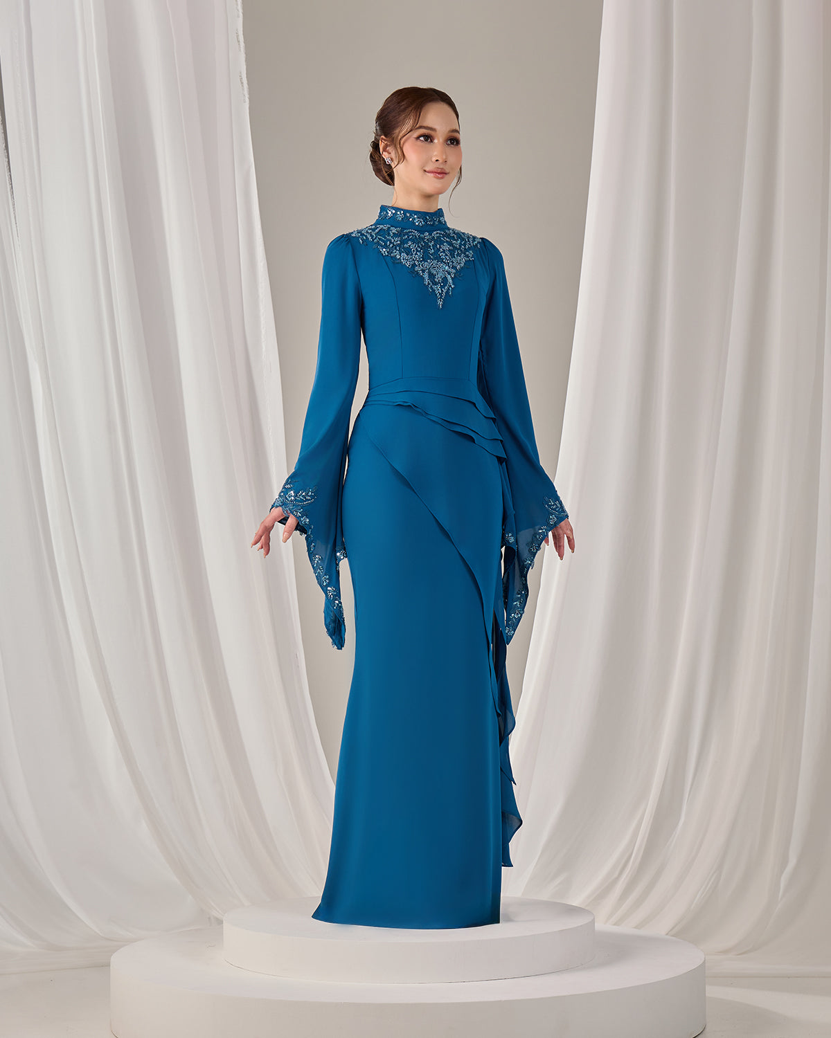 AVELIA DRESS (TEAL BLUE)