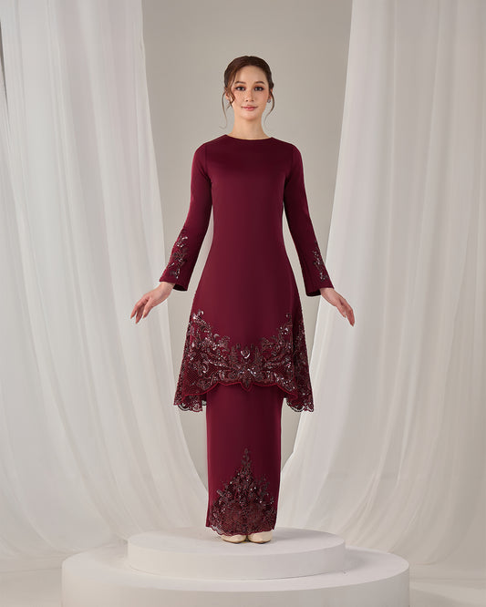 MINOR DEFECT SURI BRIDE KURUNG (BURGUNDY)