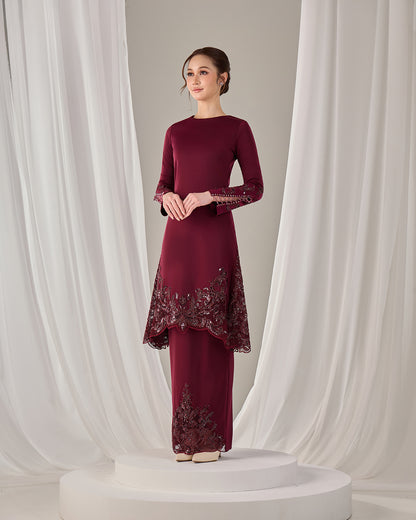 MINOR DEFECT SURI BRIDE KURUNG (BURGUNDY)