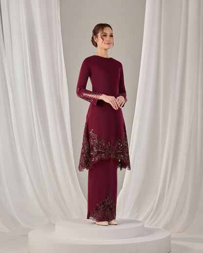 MINOR DEFECT SURI BRIDE KURUNG (BURGUNDY)