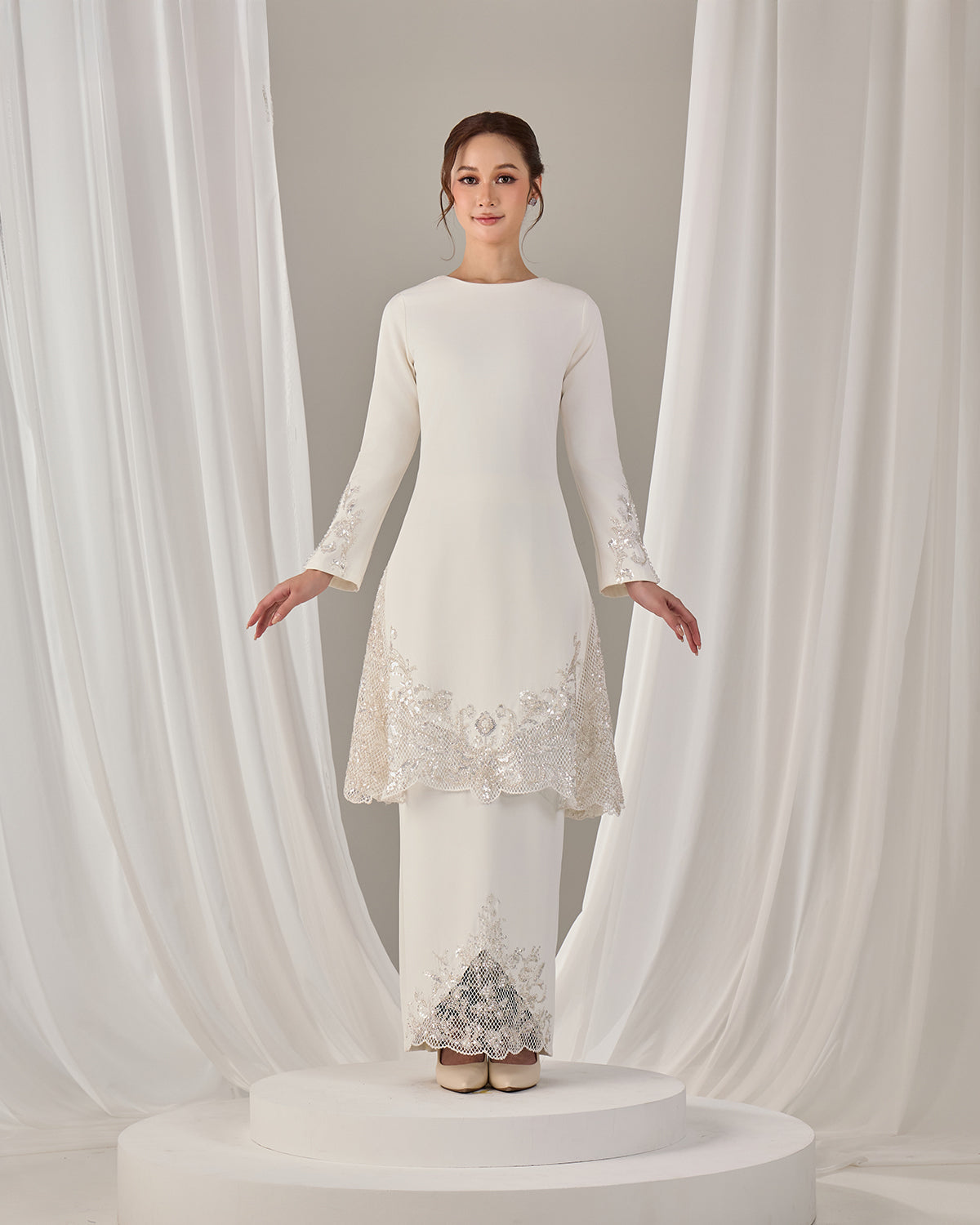 MINOR DEFECT SURI BRIDE KURUNG (OFF WHITE)