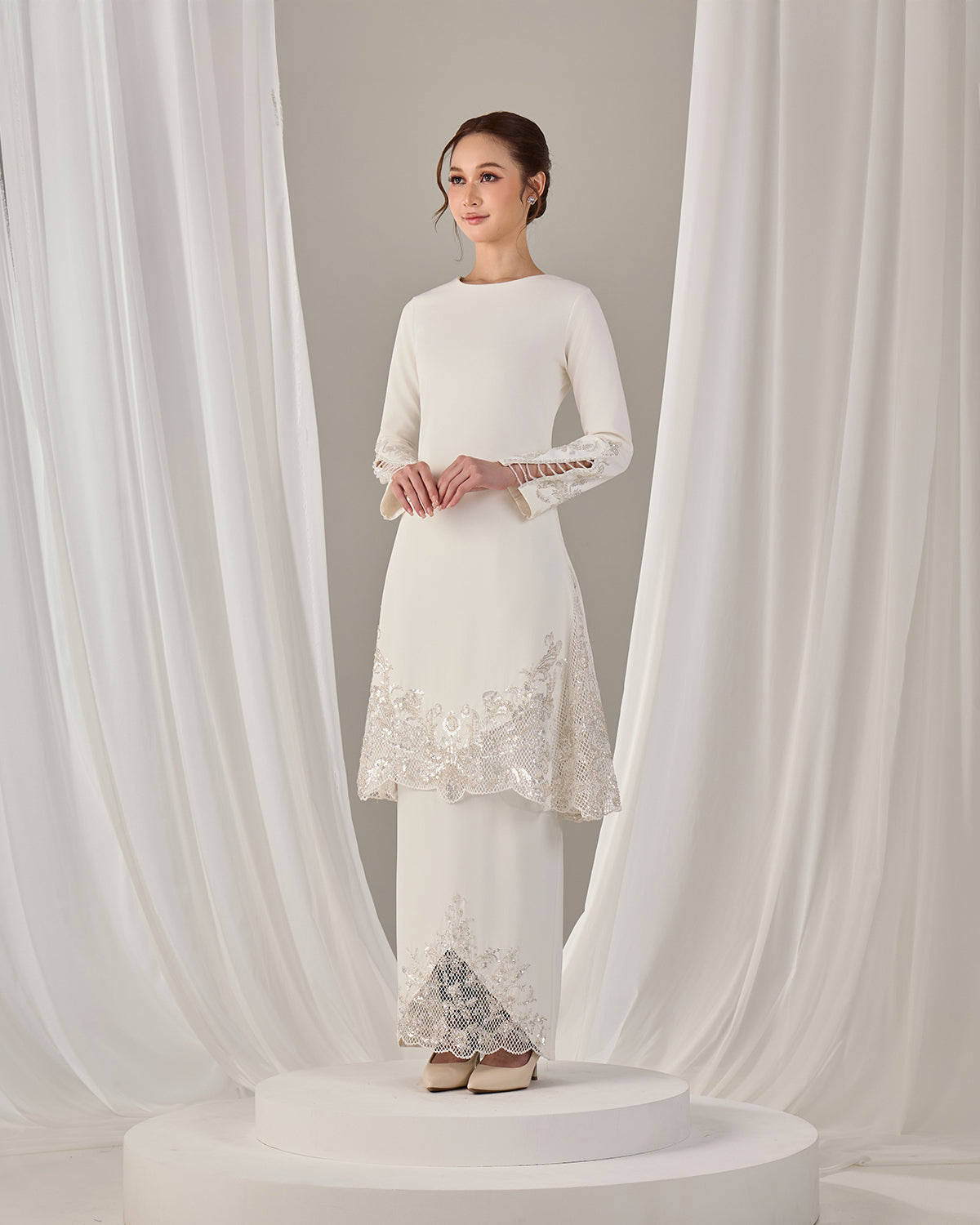 MINOR DEFECT SURI BRIDE KURUNG (OFF WHITE)