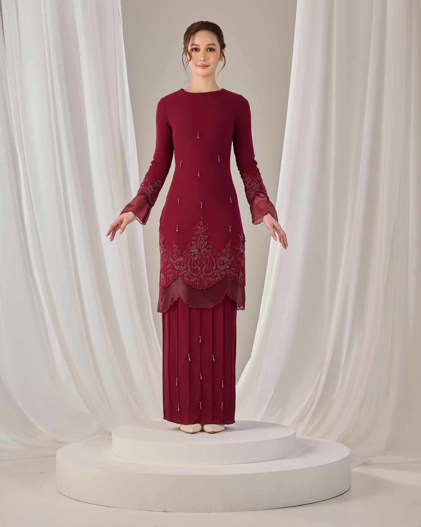 DARIYA KURUNG (BURGUNDY)