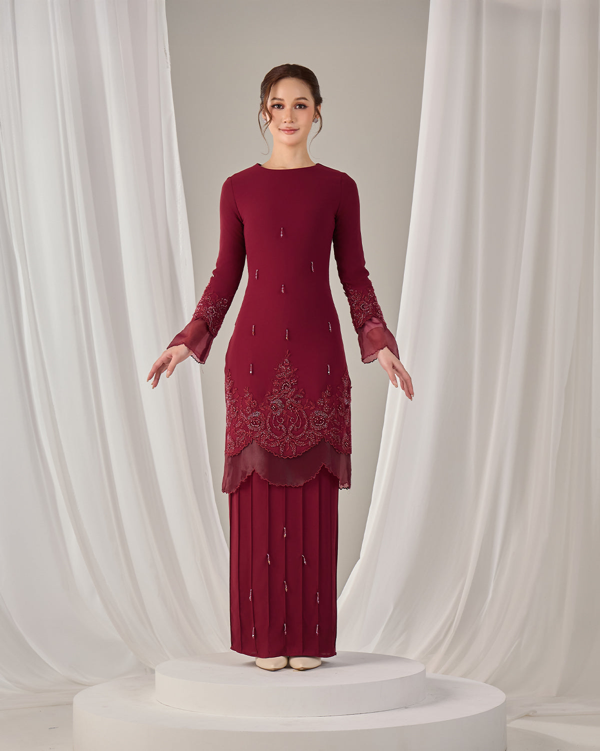 MINOR DEFECT DARIYA BRIDE KURUNG (BURGUNDY)