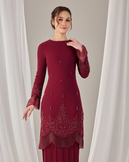 MINOR DEFECT DARIYA BRIDE KURUNG (BURGUNDY)