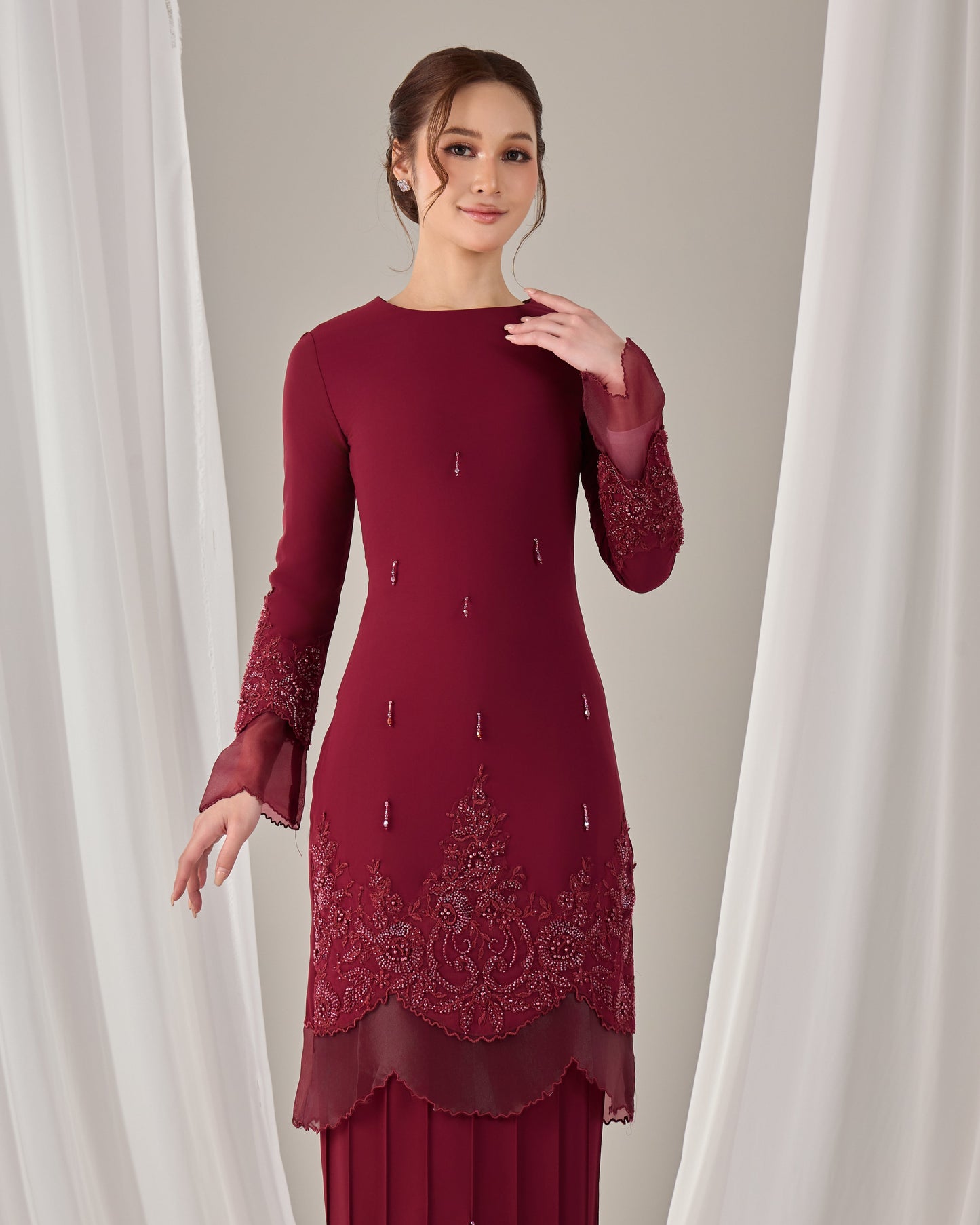 DARIYA KURUNG (BURGUNDY)