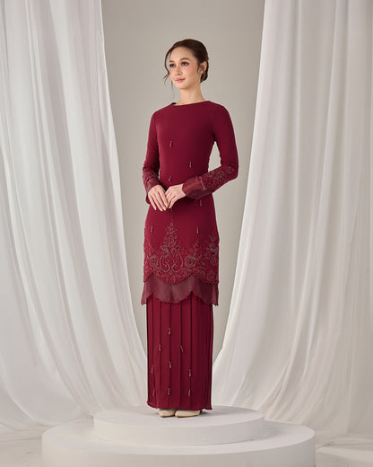 MINOR DEFECT DARIYA BRIDE KURUNG (BURGUNDY)