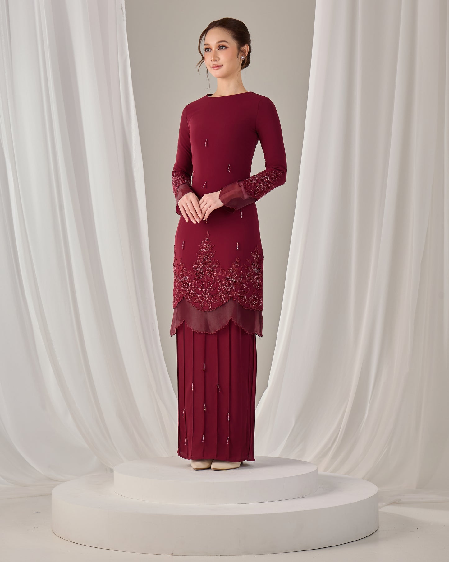 DARIYA KURUNG (BURGUNDY)