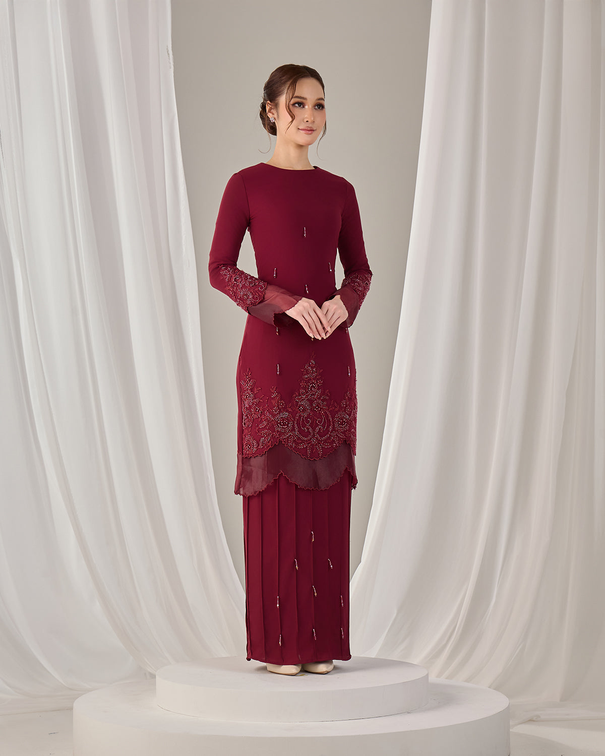 MINOR DEFECT DARIYA BRIDE KURUNG (BURGUNDY)
