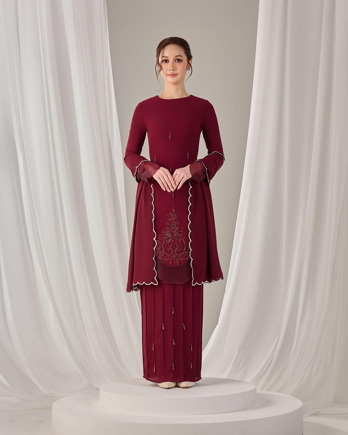 MINOR DEFECT DARIYA BRIDE KURUNG (BURGUNDY)