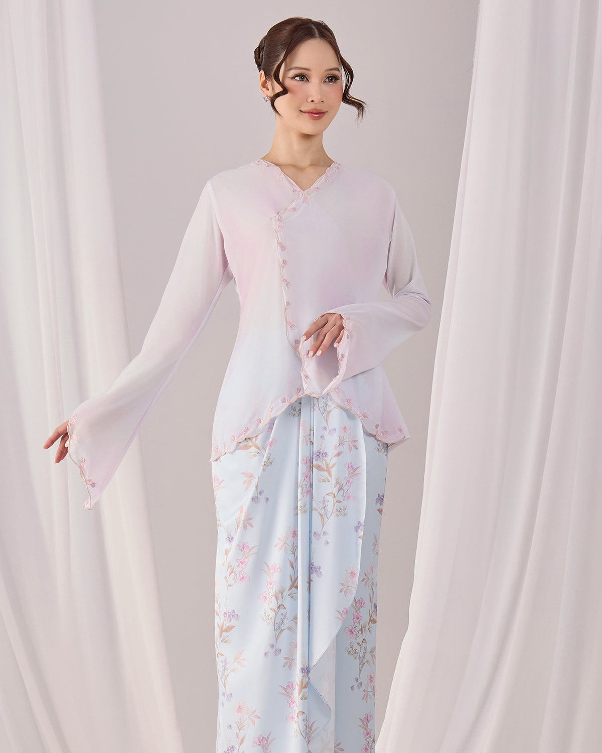 LINEA MINI KURUNG (BLUE PINK)