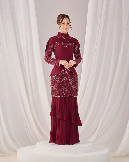 ALARA KURUNG (BURGUNDY)