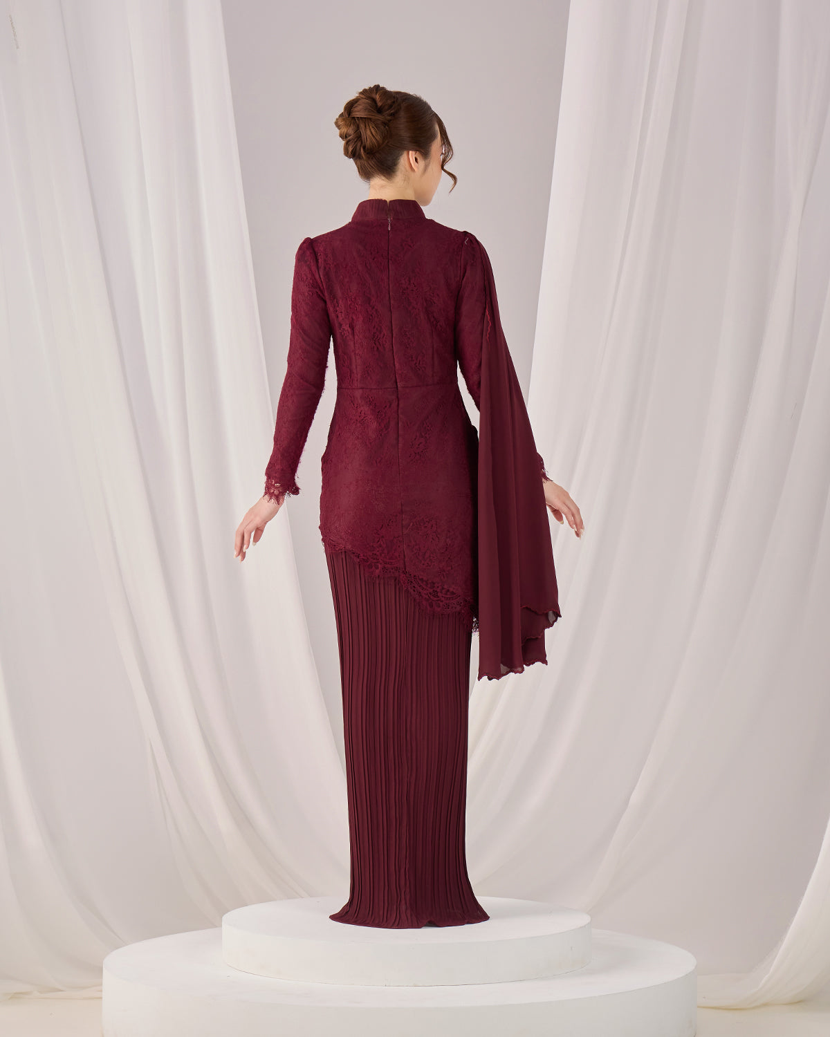 AYSEL KURUNG (BURGUNDY)