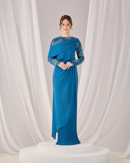 MINOR DEFECT EMERY DRESS (TEAL BLUE)