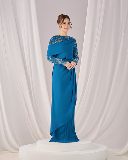 MINOR DEFECT EMERY DRESS (TEAL BLUE)