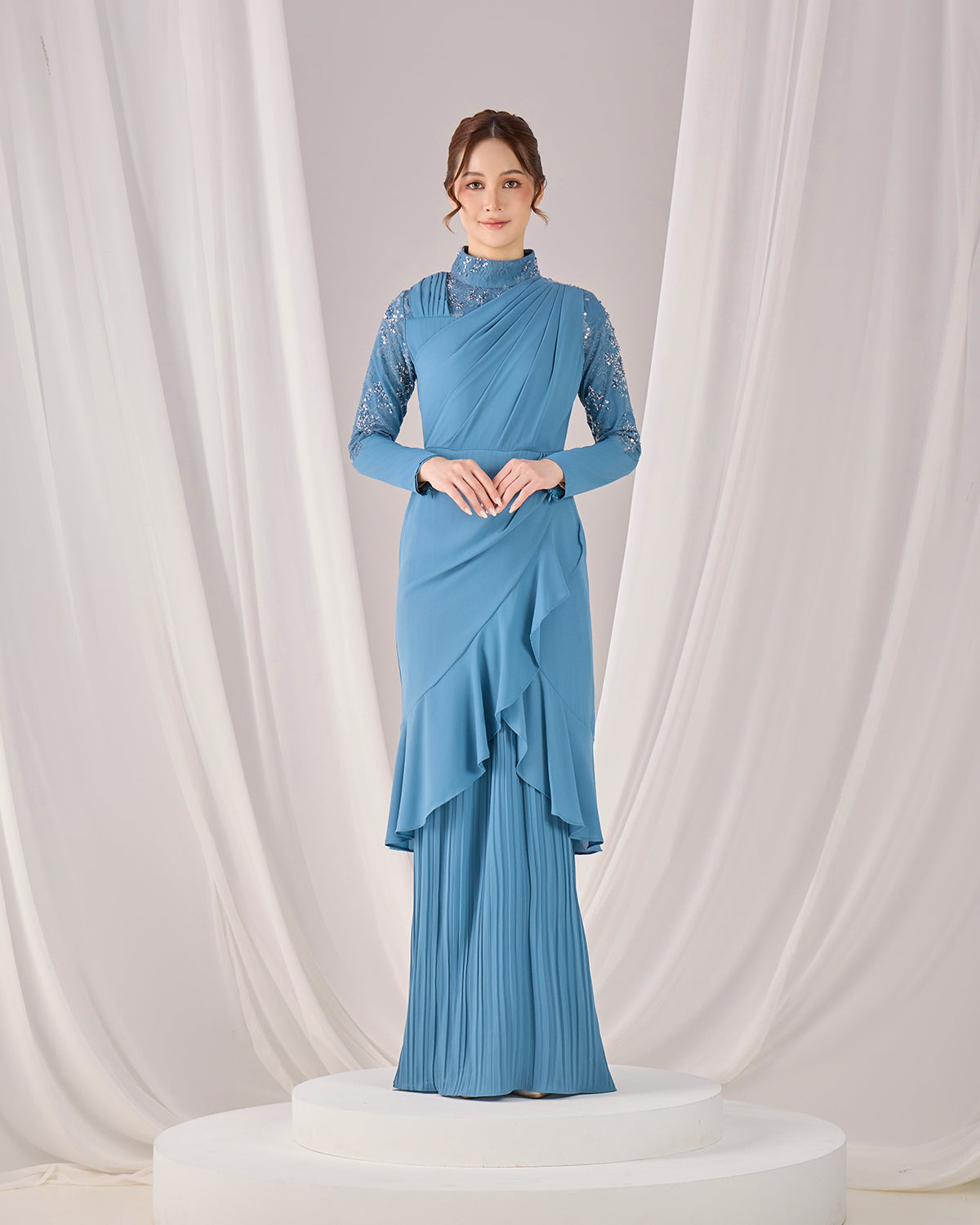 RAELYN DRESS (DIAMOND TEAL BLUE)