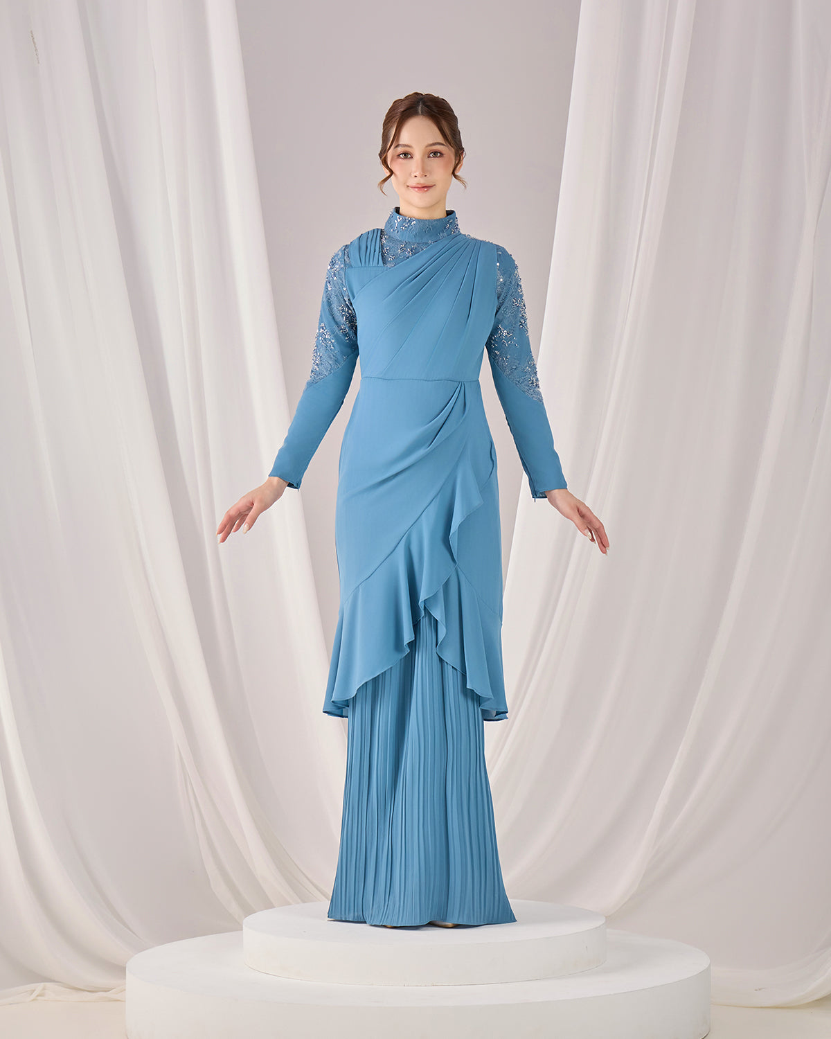 MINOR DEFECT RAELYN DRESS (DIAMOND TEAL BLUE)