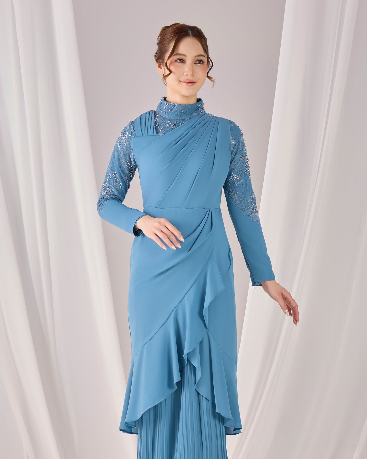 MINOR DEFECT RAELYN DRESS (DIAMOND TEAL BLUE)